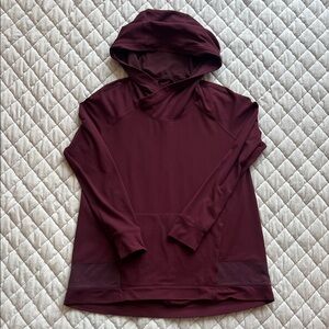 Lululemon Athletica Maroon Hooded Shirt